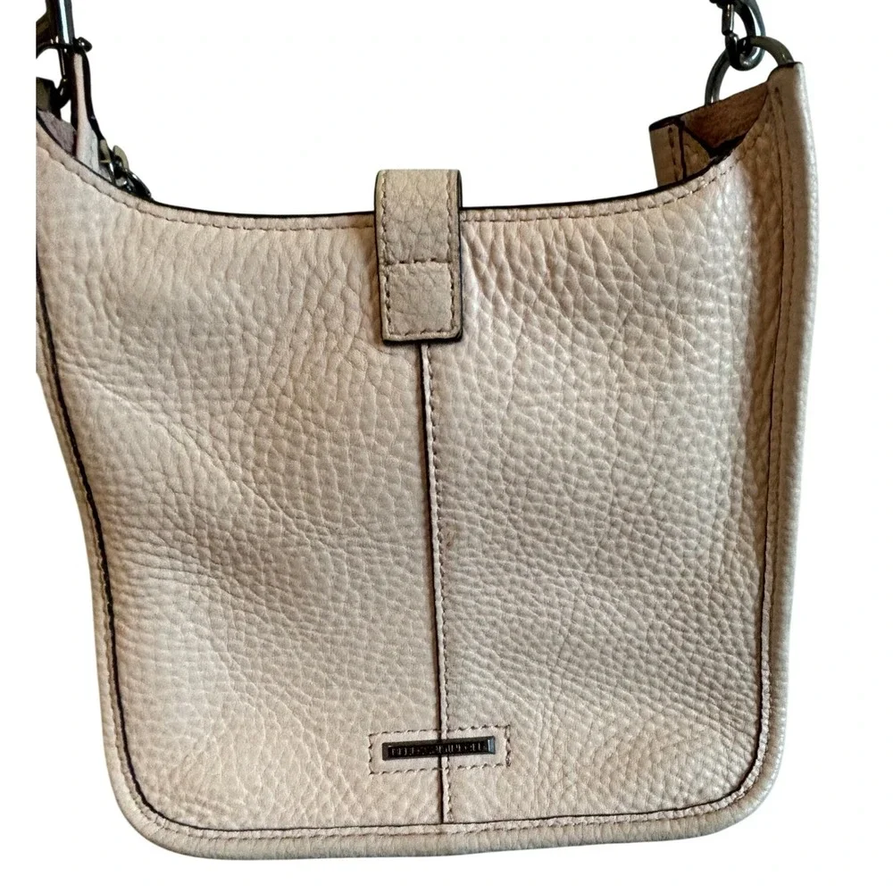Rebecca Minkoff Pebbled Leather Whipstitched Crossbody Blush Nude Indie Sleaze - Picture 5 of 12